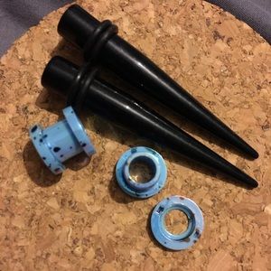 0g taper and jewelry set